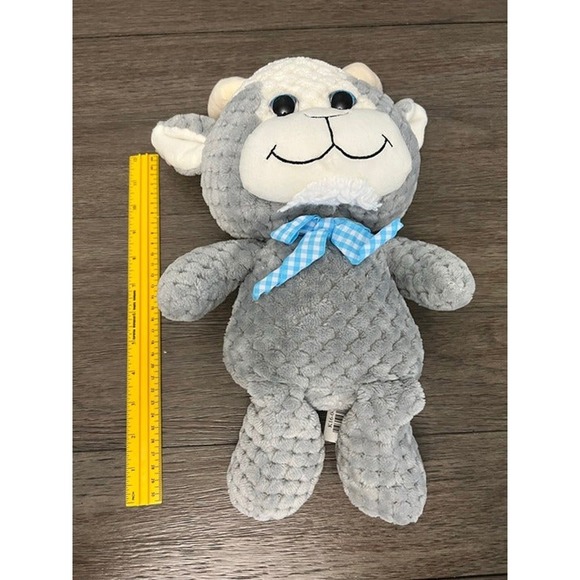 Kellytoy Plush Billy Goat Ram Grey Waffle Quilted Soft - Picture 4 of 4